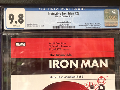 Invincible Iron Man #23 (Marvel Comics April 2010) CGC 9.8 Larroca Variant Cover