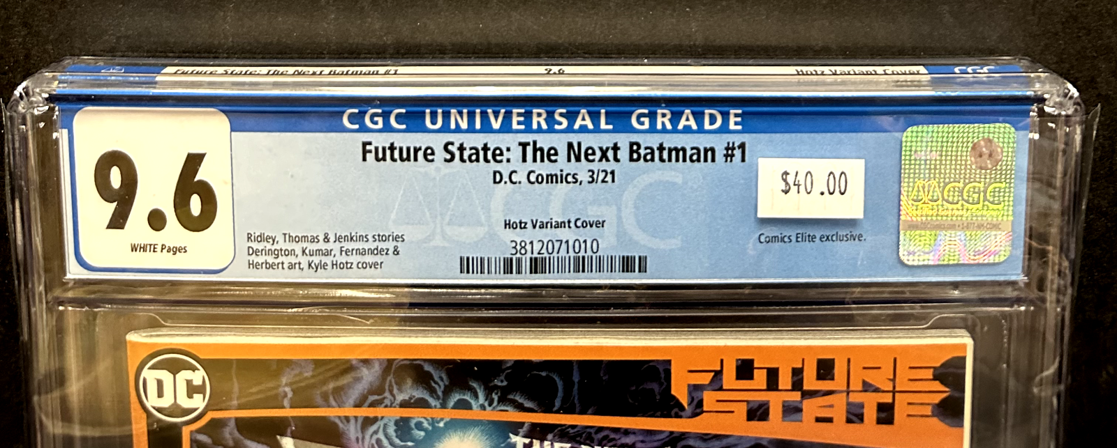 Future State: The Next Batman #1 (2021) Kyle Holtz (Limited 3000) CGC Graded 9.6