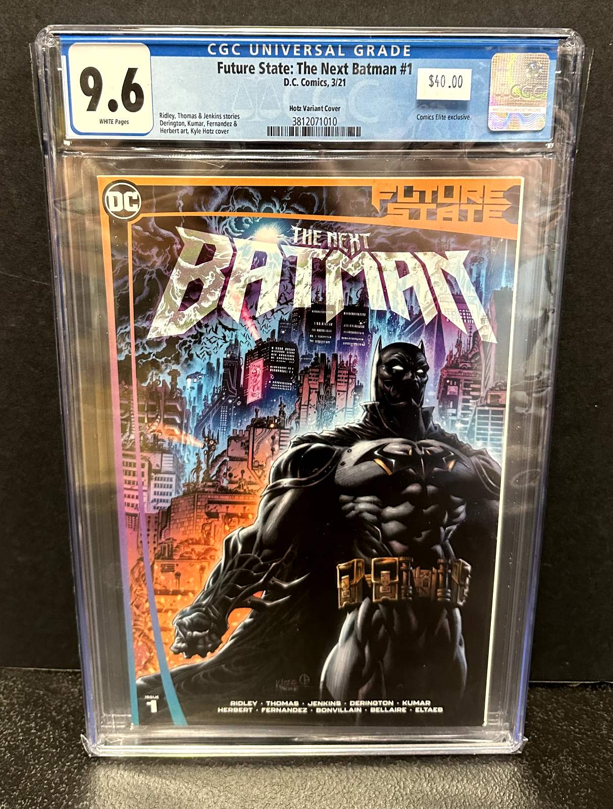 Future State: The Next Batman #1 (2021) Kyle Holtz (Limited 3000) CGC Graded 9.6