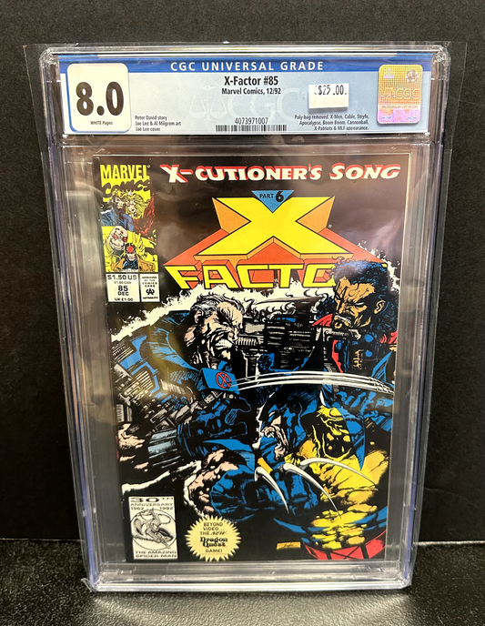 X-Factor #85 (Marvel Comics December 1992) -- CGC Graded 8.0